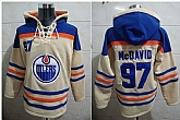 Edmonton Oilers 97 Connor Mcdavid Cream All Stitched Pullover Hoodie,baseball caps,new era cap wholesale,wholesale hats
